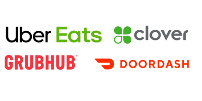 Uber Eats, Clover, Grubhub, DoorDash